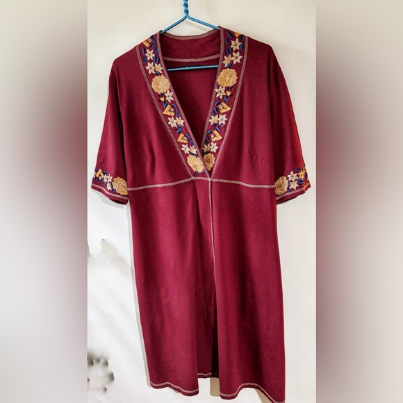 PLUS SIZED ESHAKTI popover tunic dress EMBROIDERED with pockets! 2x 20w - Picture 6 of 7